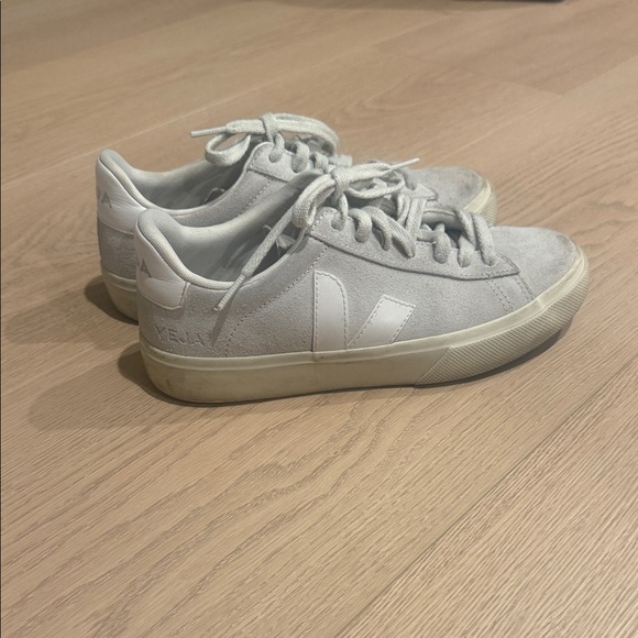 Veja Shoes - Veja Cream Suede Sneakers with White Details